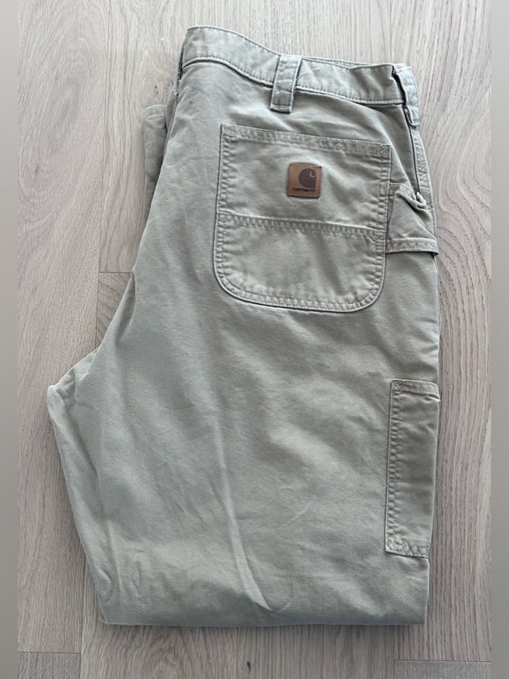 Carhartt Dungaree Fit Distressed Canvas Carpenter Pants B151 DKH - Size 40x32